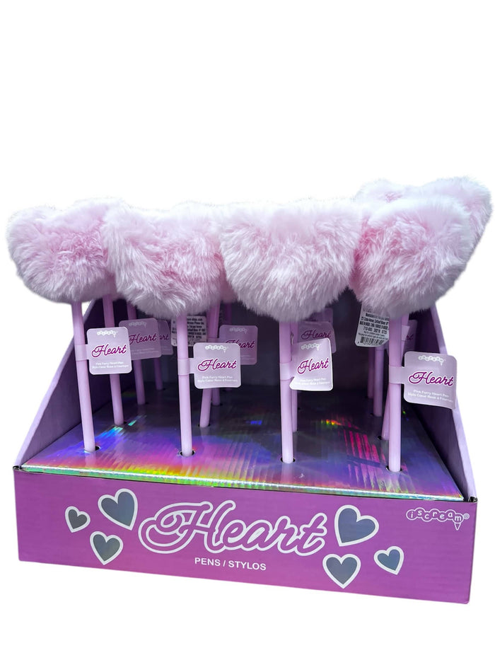 iScream Accessories Pink Furry Heart Pen