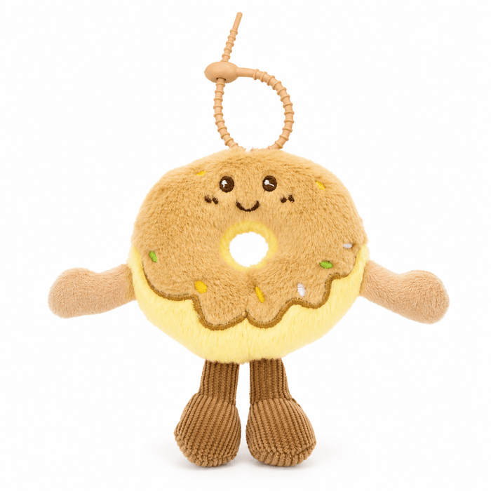 Lotus Accessories Chocolate Plush Donut Bag Charm