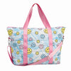 Top Trenz Accessories Puffer Spray Happy Printed Tote Bag