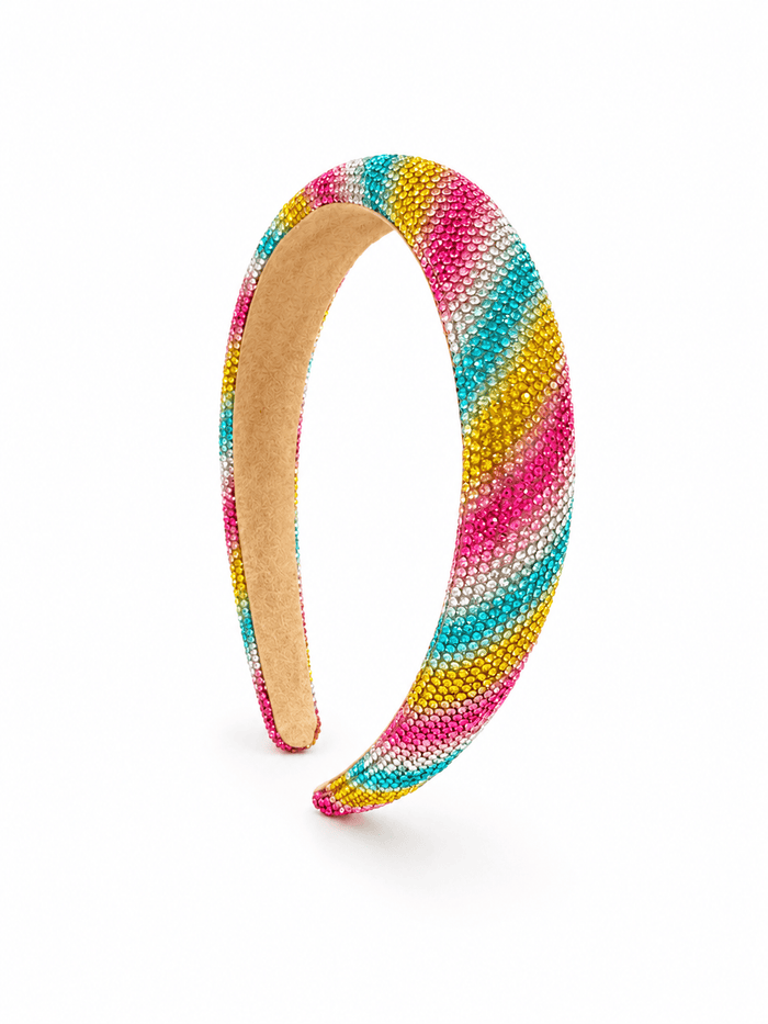 exclude-archive Accessories Sunshine Stripes Rainbow Encrusted Headband