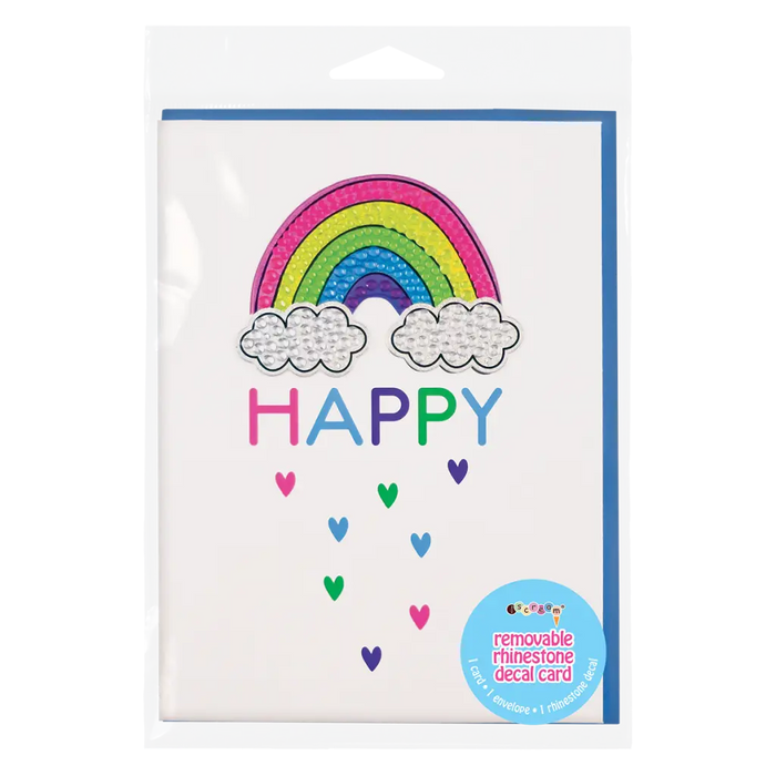 iScream Accessories Rainbow Removable Rhinestone Decal Greeting Card