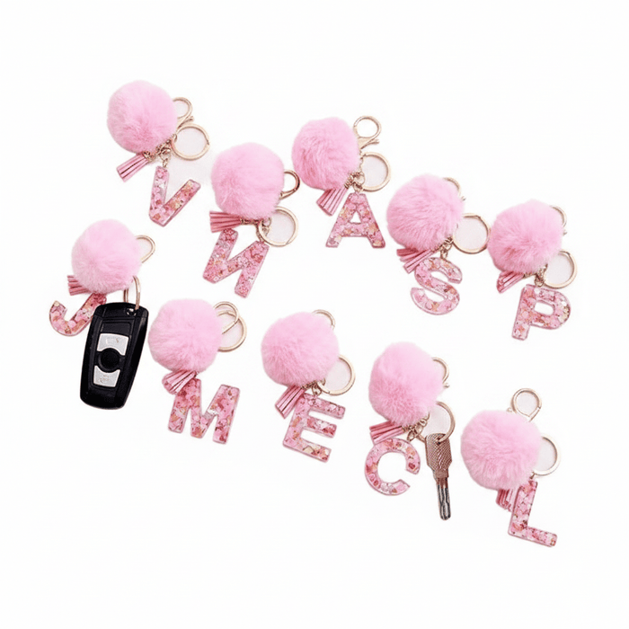 exclude-new-arriv Accessories Rainbow Sprinkle Initial Keychain