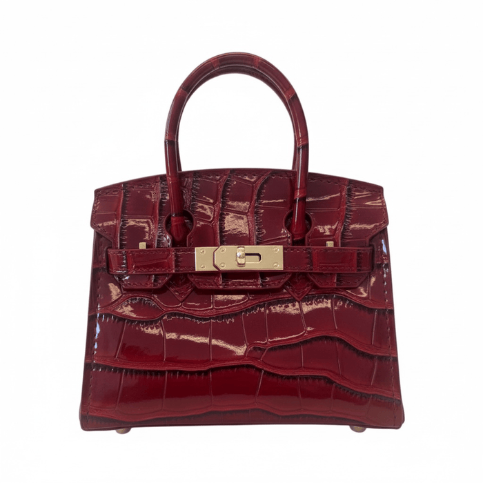 Lola + The Boys Accessories Red Croc Mini Purse