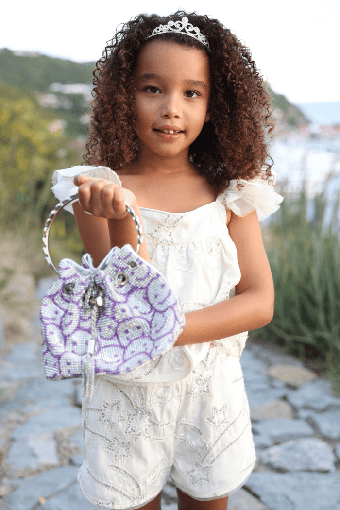 Lola + The Boys Accessories Rhinestone Bucket Handbag