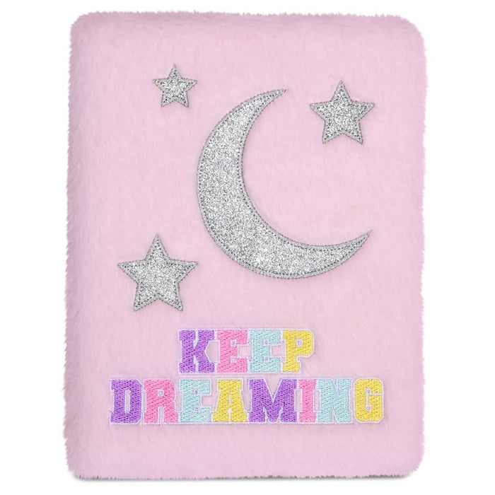 iScream Accessories Sleepover Stars Furry Lock and Key Journal