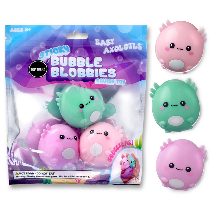 Top Trenz Accessories Sticky Bubble Blobbies - Baby Axolotls
