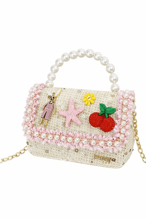 Lola + The Boys Accessories Cream Summer Bunny Tweed Purse