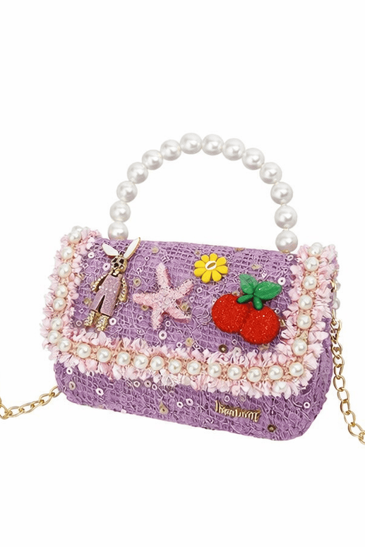 Lola + The Boys Accessories Lavender Summer Bunny Tweed Purse