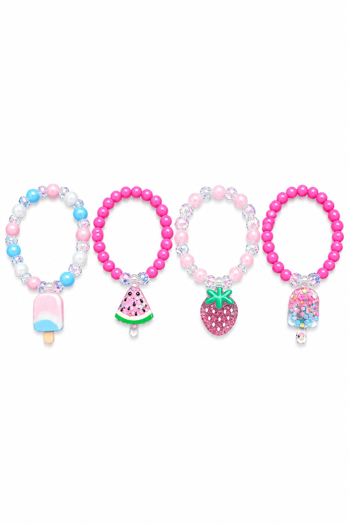 Lola + The Boys Accessories Pinky Popsicle Sweet Dreams Beaded Bracelet Set