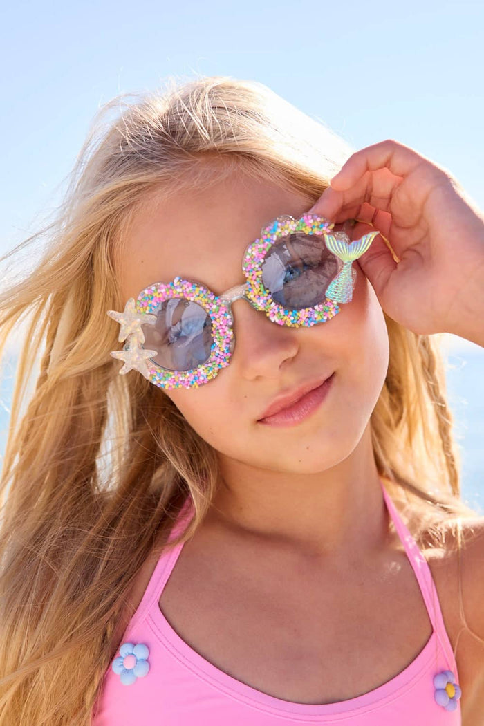Lola + The Boys Accessories Blue Sprinkles Sweet Mermaid Tail Sunglasses