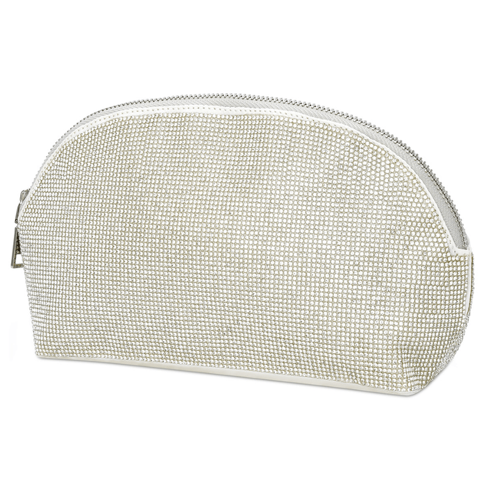 iScream Accessories White Crystal Oval Cosmetic Bag