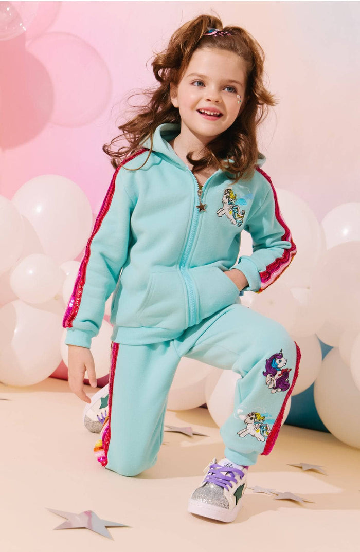 Lola + The Boys Baby Blue I'm So Fly Stripe Set