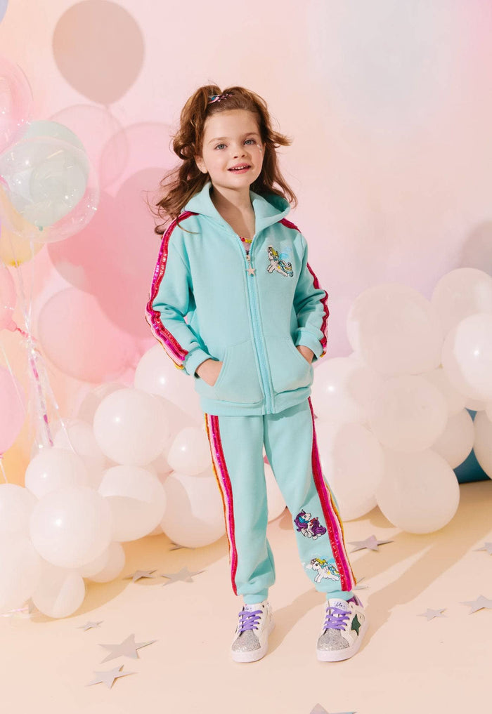 Lola + The Boys Baby Blue I'm So Fly Stripe Set