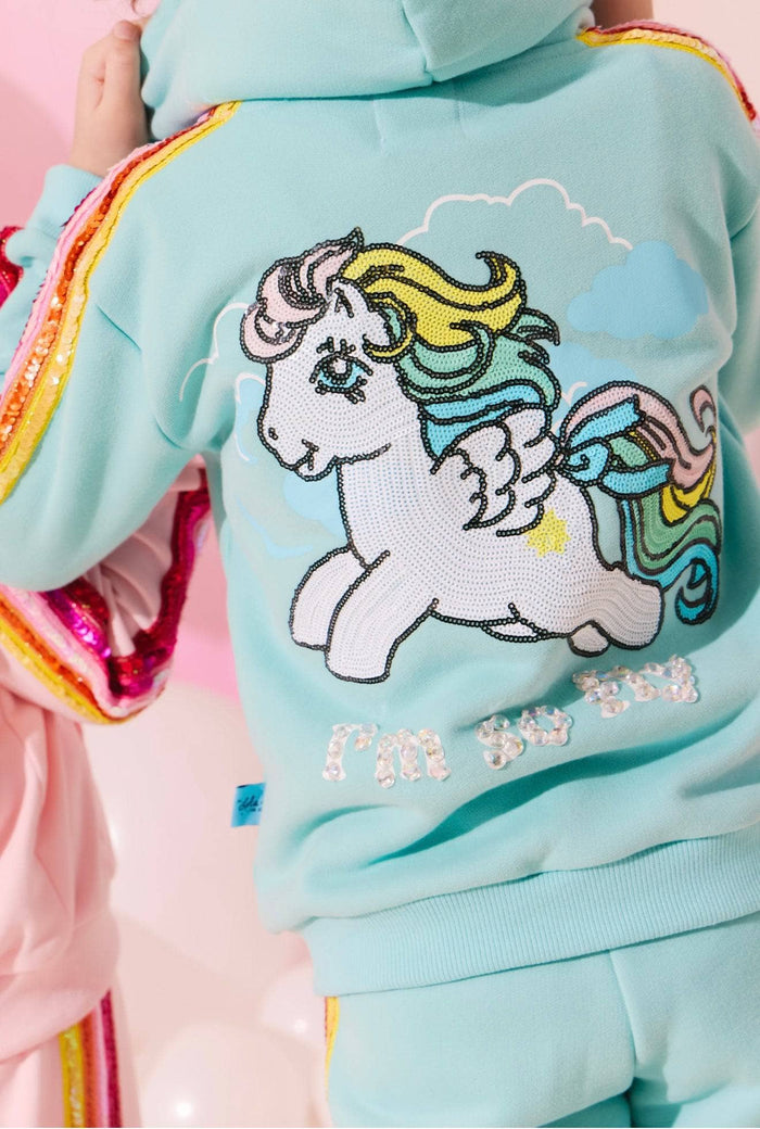 Lola + The Boys Baby Blue I'm So Fly Stripe Set