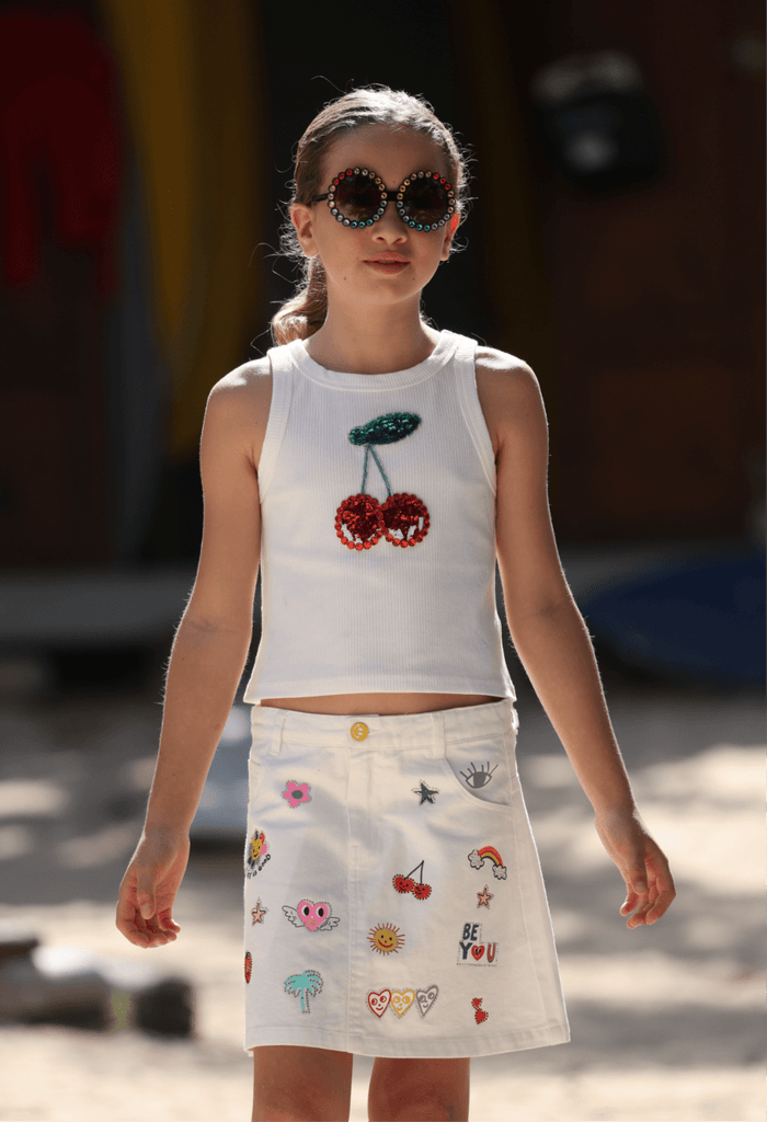lola-new-arrival Be You Doodle Denim Skirt