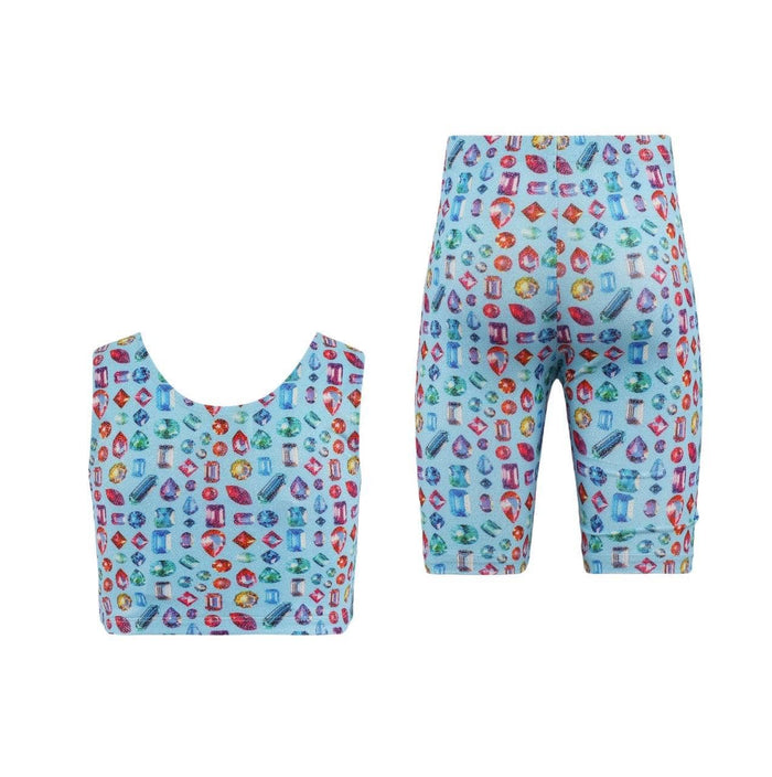 Lola + The Boys Bejeweled Bike Athletic Set