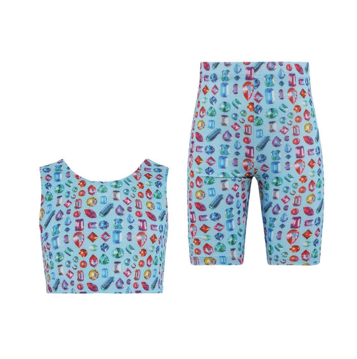Lola + The Boys Bejeweled Bike Athletic Set