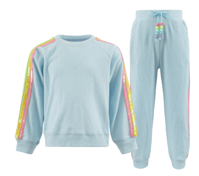 Lola + The Boys Blue Rainbow Sequin Set