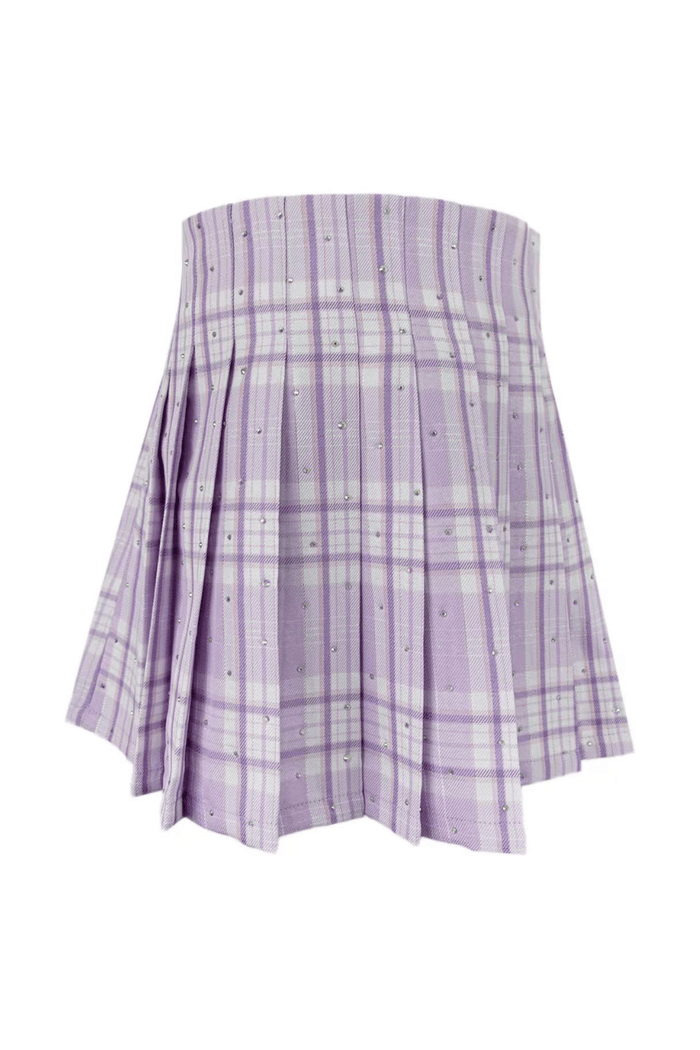 Lola and The Boys Bottoms Lavender / 2 As If Plaid Sparkle Skirt