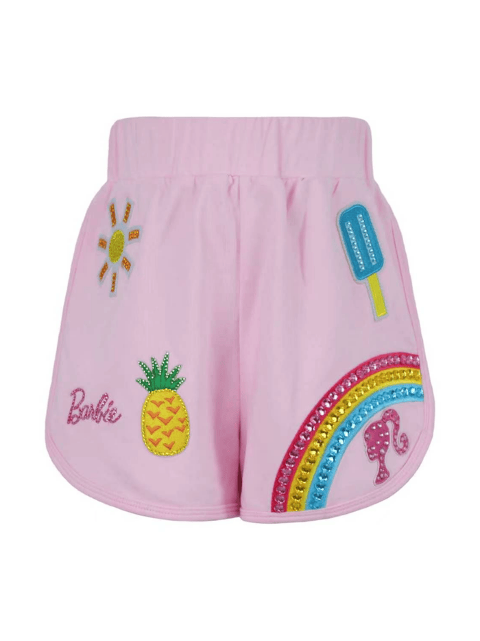 Lola + The Boys Bottoms 4 Barbie™ Rainbow Sparkle Patch Shorts