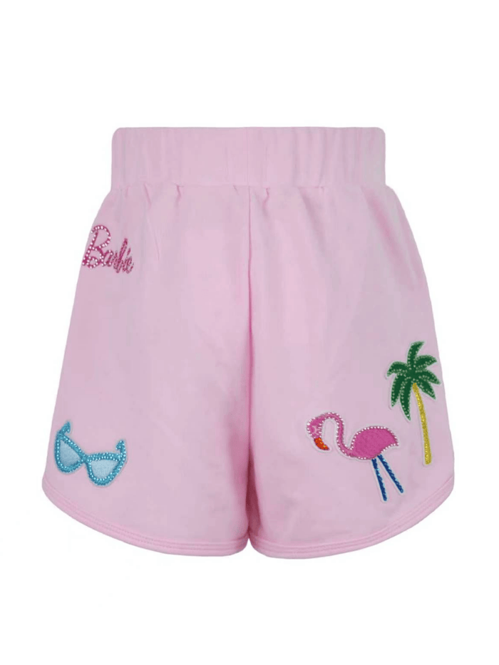 Lola + The Boys Bottoms Barbie™ Rainbow Sparkle Patch Shorts