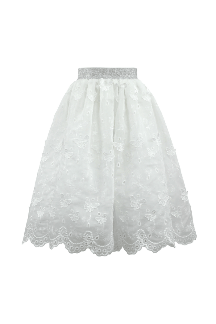Lola + The Boys Bottoms Butterfly Tulle Midi Skirt