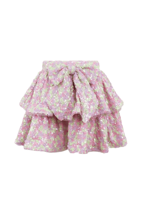 Lola + The Boys Bottoms Confetti Sequin Bow Skirt