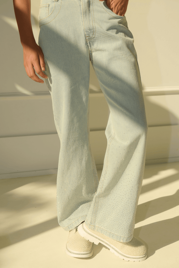 Lola + The Boys Bottoms Crystal Cascade Jeans