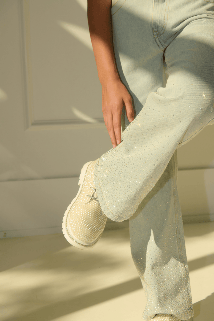 Lola + The Boys Bottoms Crystal Cascade Jeans