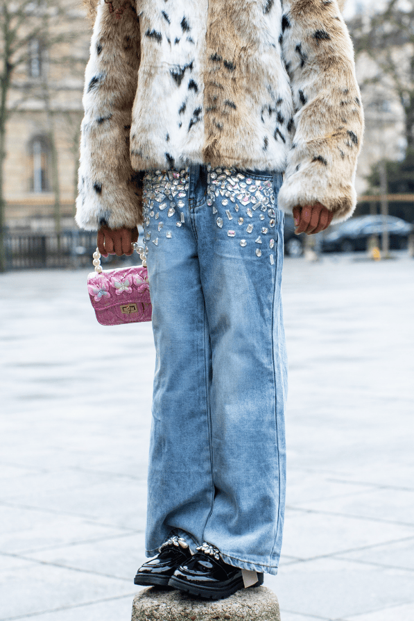 Lola + The Boys Bottoms Diamond Drip Denim