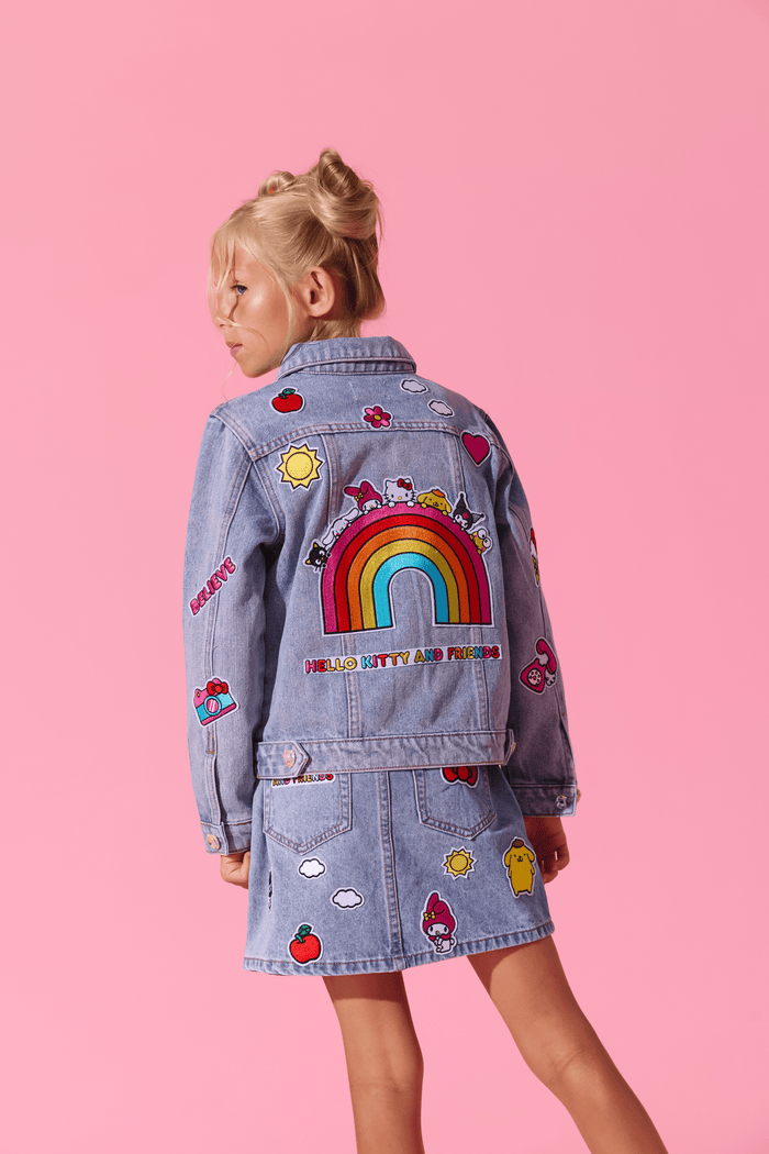 Lola + The Boys Bottoms Hello Kitty And Friends® Rainbow Denim Skirt