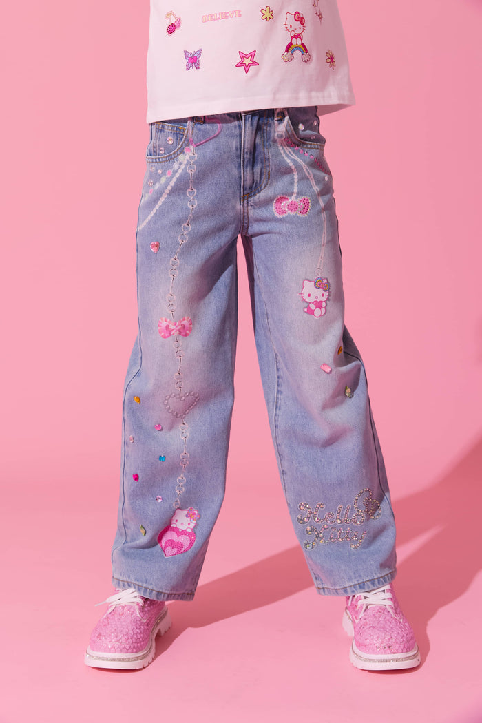 Lola + The Boys Bottoms 2 Hello Kitty® Sparkle Vibes Jeans