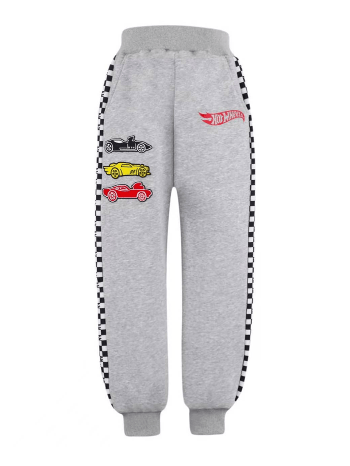 Lola + The Boys Bottoms 2 Hot Wheels™ Checker Trim Patch Joggers