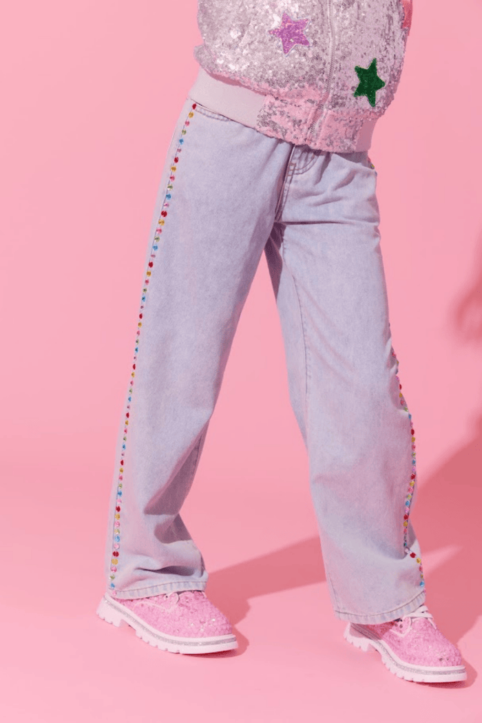 Lola + The Boys Bottoms 2 Rainbow Gem Stripe Jeans