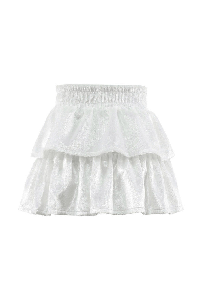 Lola + The Boys Bottoms Sparkle Velour Bow Skirt