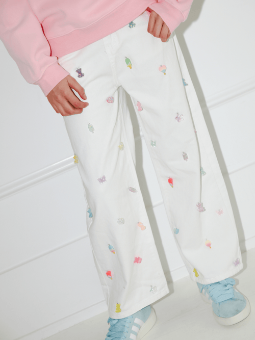 Lola + The Boys Bottoms 2 White Cutie Charm Jeans