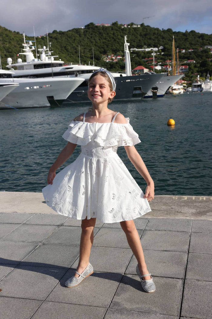 Lola + The Boys Butterfly Eyelet Dress