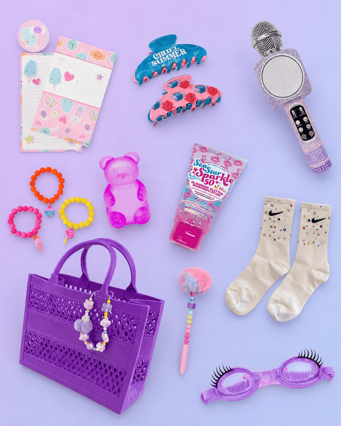 Lola + The Boys Purple Camp Essentials Summer Basket