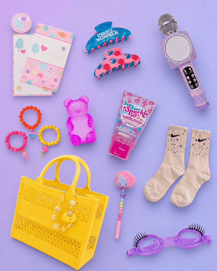 Lola + The Boys Yellow Camp Essentials Summer Basket