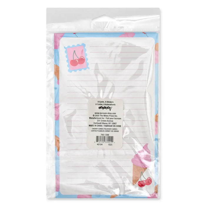Lola + The Boys Cherry Cones Foldover Cards