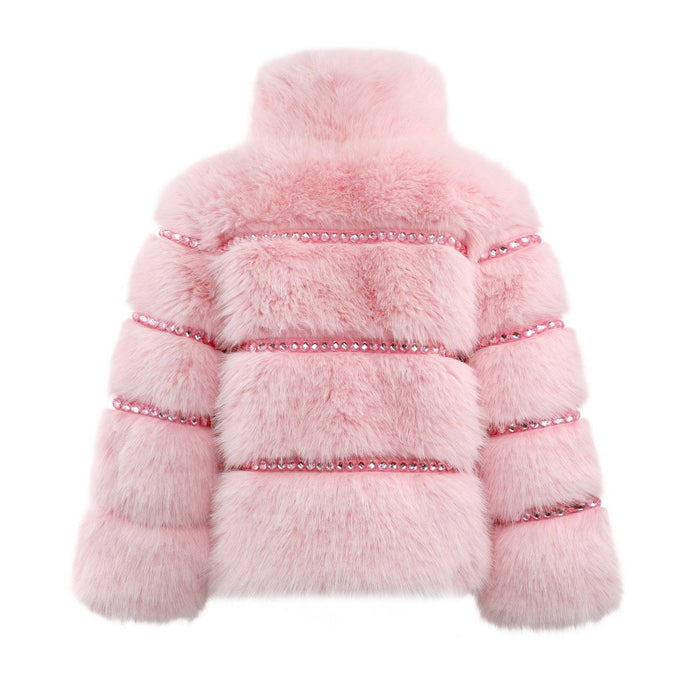 Lola + The Boys Cotton Candy Gem Faux Fur