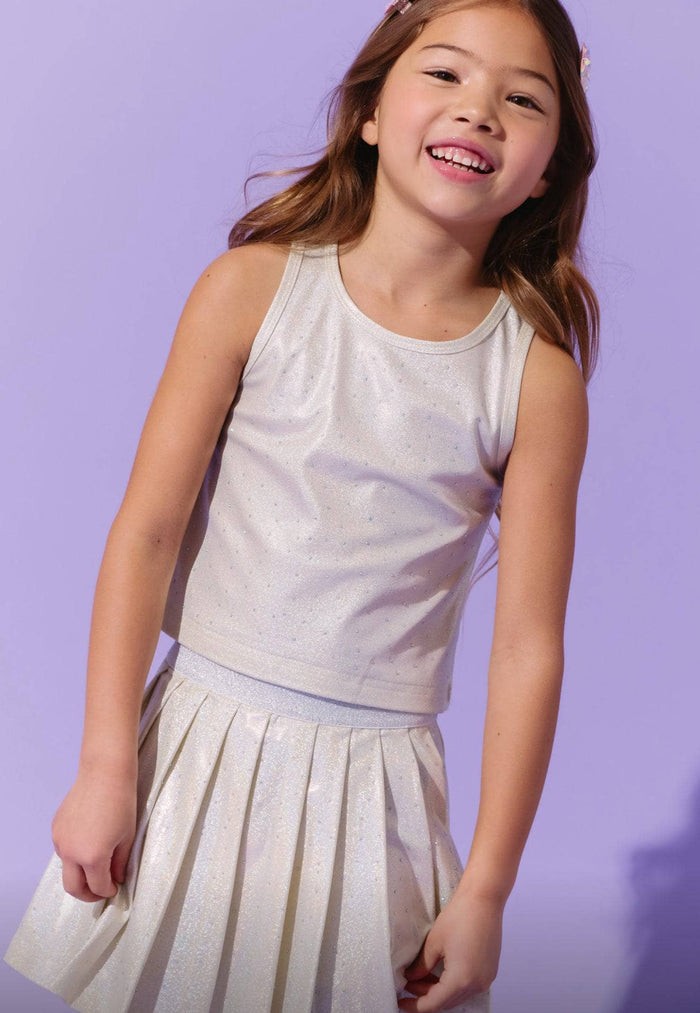 Lola + The Boys Cream Crystal Tennis Set