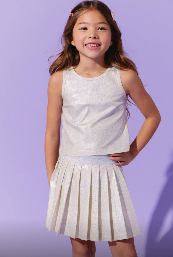 Lola + The Boys Cream Crystal Tennis Set