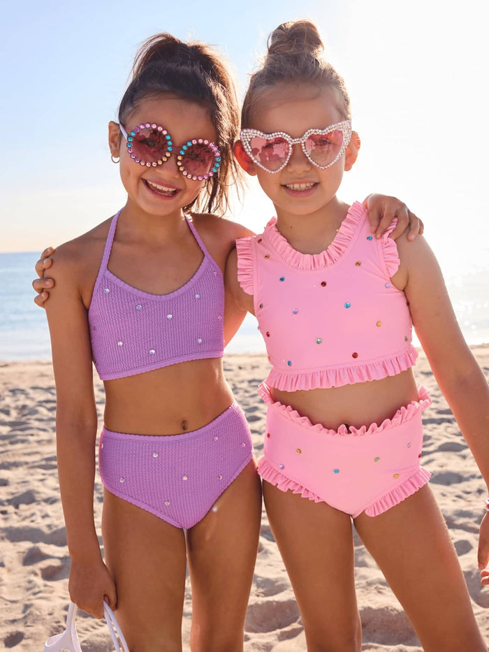Lola + The Boys Crinkle Crystal Bikini