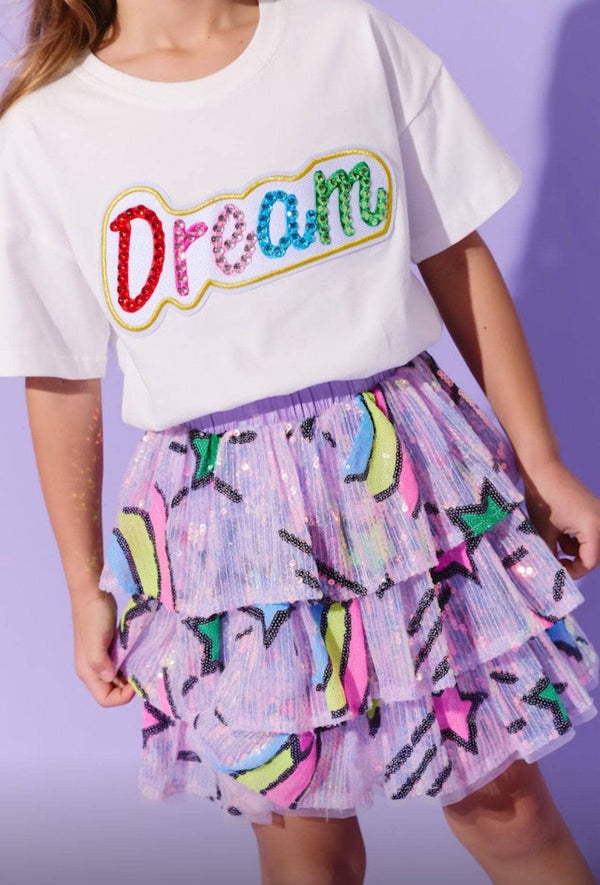 Lavender Shooting Star Sequin Skirt