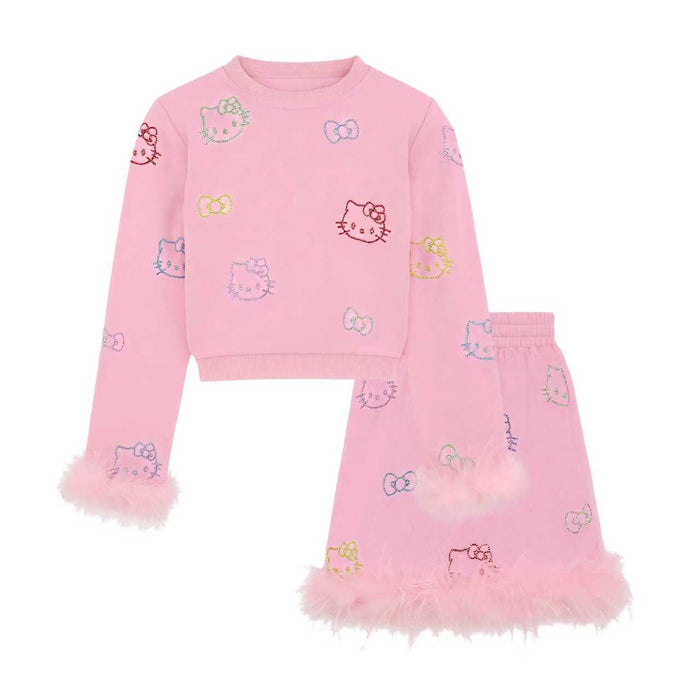 Lola + The Boys Crystal Hello Kitty Feather Set