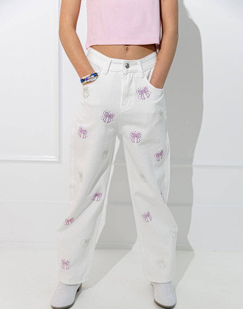 lola-spring 2 Crystal Rainbow Bows Jeans