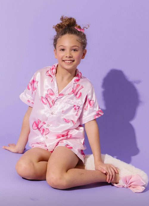 lola-new-arrival Cutie Bow Silky Short Set