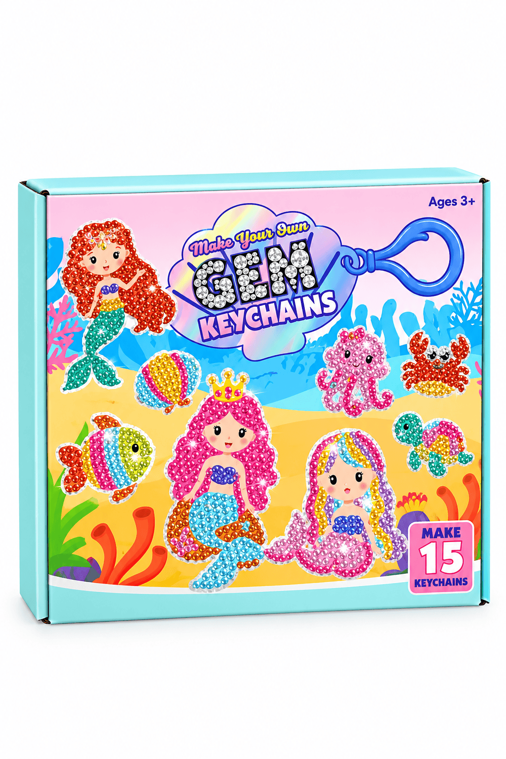DIY Mermaid Gem Keychain Kit