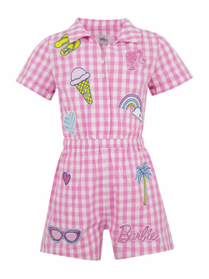 Lola + The Boys Dress Barbie™ Malibu Patch Romper